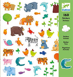 Stickers Djeco Tiere